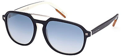 Pre-owned Ermenegildo Zegna Ez0149 Blue/blue Shaded 58/18/145 Men Sunglasses