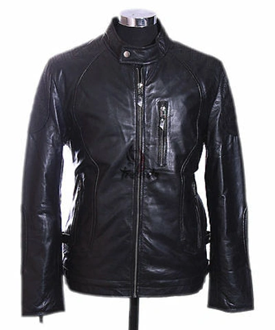 Pre-owned Real Leather Men's Drake Black Smart Biker Style Designer Real Soft Lambskin Leather Jacket
