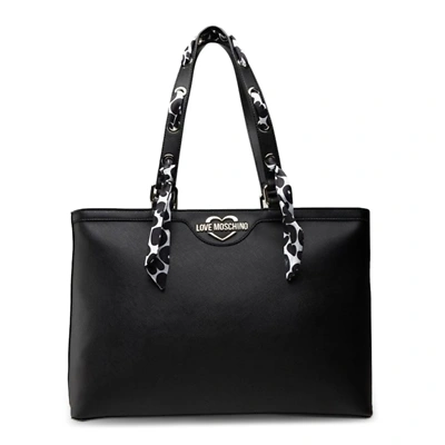 Pre-owned Moschino Love  Women's Shopping Bag Black Jc4250pp0dkd0