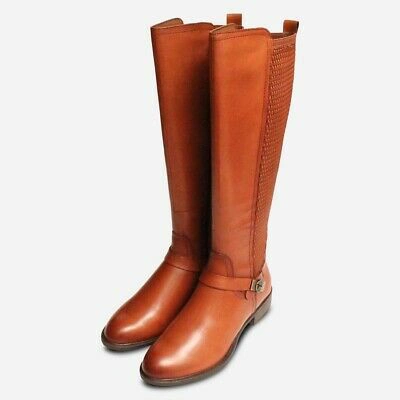Pre-owned Tamaris Knee High Light Brown Designer Leather Boots