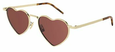 Pre-owned Saint Laurent Sl 301 Loulou Gold/red 52/17/145 Unisex Sunglasses