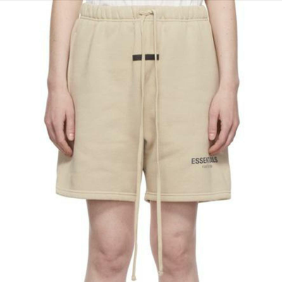 Pre-owned Essentials Ssense Exclusive Beige Fleece Sweat Shorts Xxs And Xs