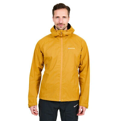 Pre-owned Montané Montane Mens Meteor Waterproof Jacket Top Yellow Sports Outdoors Full Zip Hooded
