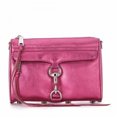 Pre-owned Rebecca Minkoff Fuschia Mini Mac Clutch Cross-body Bag