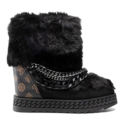 Pre-owned Guess Women's Hasana Short Boots Pn: Fl8hasfal10