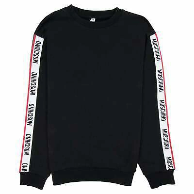 Pre-owned Moschino Underwear Tape Logo Crew Neck Sweatshirt Black 0555