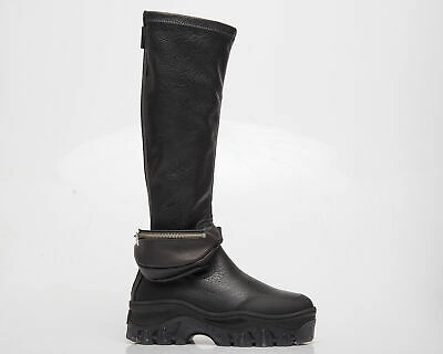 Pre-owned Bronx Jaxstar Stretch Women's Black Casual Lifestyle High Shoes Boots