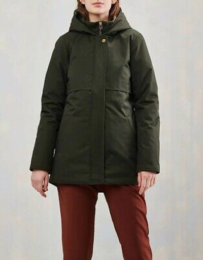Pre-owned Elvine Womens Kerstin 183514 Parka Army Green M