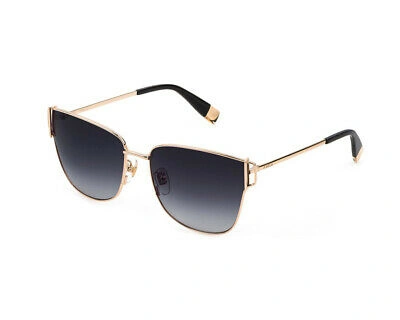 Pre-owned Furla Sunglasses Sfu464 300k Smoke Rose Gold Woman