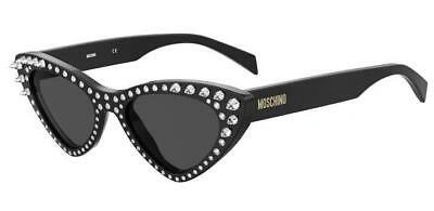 Pre-owned Moschino Sunglasses Mos006/s/str 807/ir Black Grey Woman
