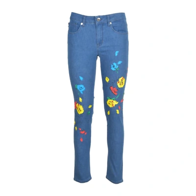 Pre-owned Moschino Love  Women's Jeans Blue 340414