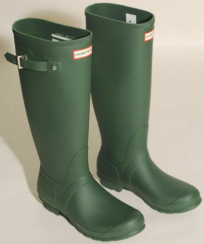 Pre-owned Hunter Boots Women's Original Tall  Green (hgr) Rain Boot Various Size