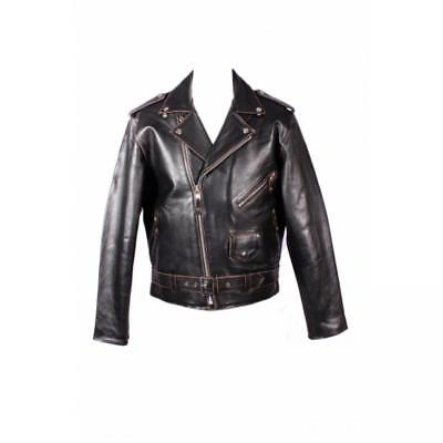 Pre-owned Osx Biker Fashion Sales Jacket Leather Man Perfect Brando Classic Effect Distressed Osx Mod