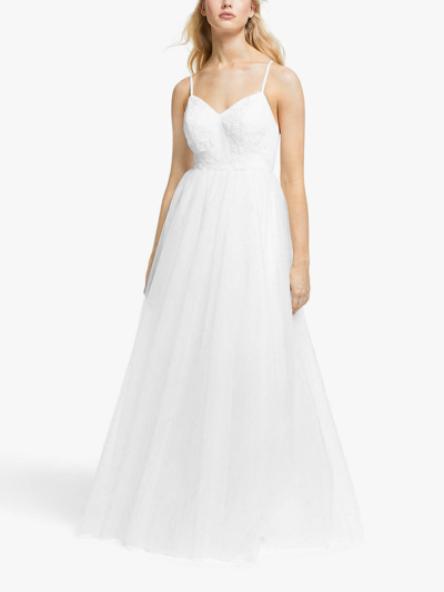 Pre-owned Y.a.s. Yas Zetia Strap Maxi Dress White Wedding Dress Bridal Rrp £290 Size 10