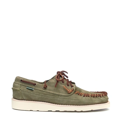 Pre-owned Sebago Keuka Suede Moccasin Olive