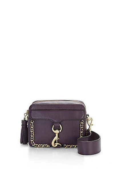 Pre-owned Rebecca Minkoff Aubergine Woven Chain Camera Bag