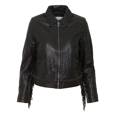 Pre-owned Pepe Jeans Women's Corie Leather Jacket Pn: Pl401693