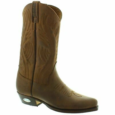 Pre-owned Loblan 194 Pointed Toe Brown Waxy Leather Boots