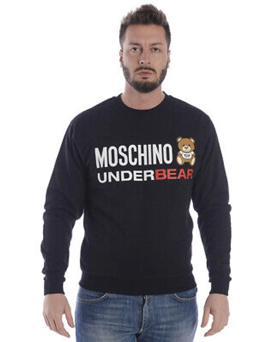 Pre-owned Moschino Underwear Sweatshirt Hoodie Man Black A1713 8129 555 Sz. L Put Offer