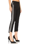 Mother The Insider Striped Straight High-rise Jeans In Guilty Racer