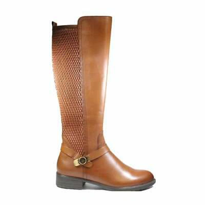 Pre-owned Tamaris 25511 311 Brown Leather/textile Womens Long Leg Boots