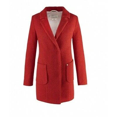 Pre-owned Bugatti Coat Sizes 36/46 Red Colour Stylish Women's Wool Brand With Tags