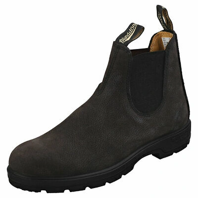 Pre-owned Blundstone 1464 Womens Grey Leather Chelsea Boots