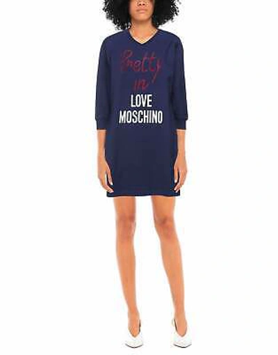 Pre-owned Moschino Love  Women's Dress Blue Lo1464234-it38-xs-de