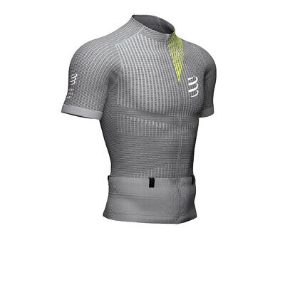Pre-owned Compressport Mens Trail Postural T Shirt Tee Top Grey Sports Running Full Zip