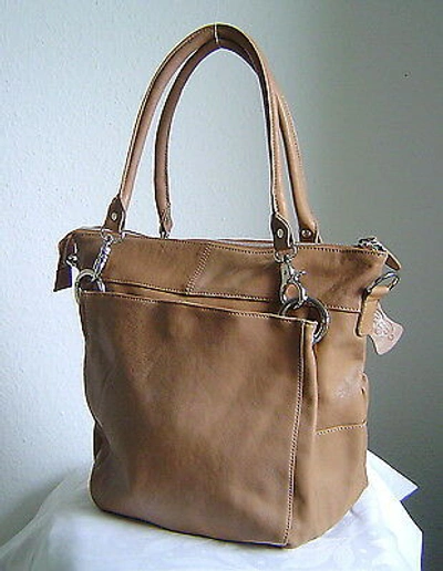Pre-owned Octopus Handbag Shoulder Bag  Copenhagen Finest Leather Beige