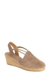 Toni Pons 'nuria' Suede Sandal In Taupe Suede