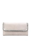 Stella Mccartney Falabella Continental Wallet In Grey