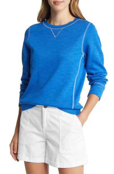 Tommy Bahama Tobago Bay Crewneck Sweatshirt In Cobalt Sea