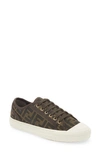 Fendi Ff Jacquard Low-top Sneakers In Tobacco Nero