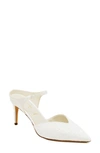 Something Bleu Shyla Brocade Mary Jane Mule Pumps In Wht Floral Brocad
