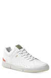 On White 'the Roger' Centre Court Sneakers In White & Coral