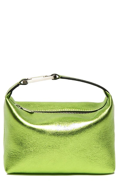 Eéra Green Tiny Moon Laminated Leather Bag