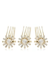 Brides And Hairpins Anais Set Of 3 Combs In Gold