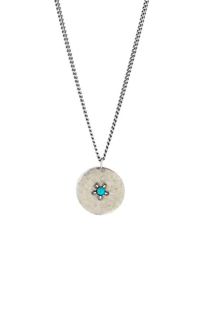 Degs & Sal Sterling Silver & Turquoise Medallion Necklace