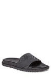 Fendi Embossed Ff Motif Rubber Slides In Black