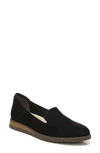Dr. Scholl's Jetset Wedge Loafer In Black Faux Leather