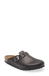 Birkenstock Slip-on Sandals With Cork Sole And Suede Upper In Vintage Black