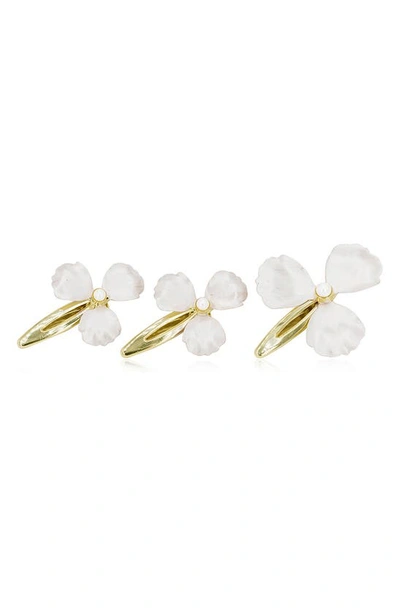Brides And Hairpins Maren Set Of 3 Hair Clips In Gold