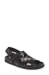 Totême Croco Caged Slingback Sandals In Black Crocodile