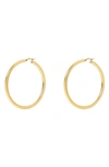 Argento Vivo Large Tubular Hoop Earrings In Gold
