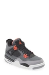 Jordan Air  4 Retro Mid Top Sneaker In Grey/ Infrared/ Black/ Grey