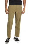 Brixton Steady Cinched Tapered Pants In Military Olive