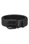 MONTBLANC HORSESHOE BUCKLE CALFSKIN LEATHER BELT