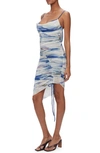 Jonathan Simkhai Trixie Watercolor Mesh Body-con Dress In Watercolor Print