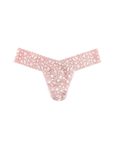 Hanky Panky Cross Dyed Leopard Low Rise Thong In White